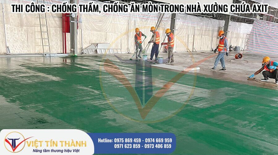 Bọc phủ composite frp chống ăn mòn.Ảnh:Việt Tín Thành